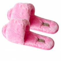 Pairs Womens Indoor Comfortable Soft Cotton Female Plush House Slipper Pink