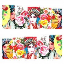 3 Sheet Nail Art Sticker Nail Decal Full Nail Wrap Art Chinese Peking Opera (C )