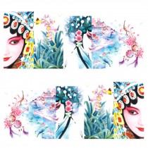 3 Sheet Nail Art Sticker Nail Decal Full Nail Wrap Art Chinese Peking Opera (D )