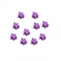 10pcs Baby Girl Hair Bangs Mini Hair Claw Clips Hair Pin Flower Purple