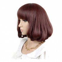 High Quality Fashion Sweet Lady Wig Short Hair Natural Bob Caramel+Wig Cap+Comb