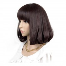 High Quality Fashion Sweet Wig Short Hair Natural Bob Dark Brown+Wig Cap+Comb