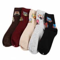 Set of 5 Pairs Women Autumn/Winter Thicken Warm Cute Cotton Socks M