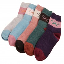 Set of 5 Pairs Women Autumn/Winter Thicken Warm Cute Cotton Socks F