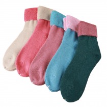 Set of 5 Pairs Women Autumn/Winter Thicken Warm Cute Cotton Socks Y
