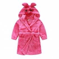 Kids Cartoon Cute Hooded Robe Supersoft Nightwear Wram Bathrobes ( Dog )