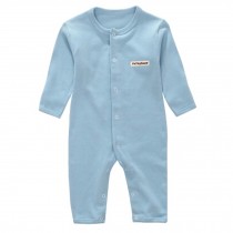 Soft Cotton Infant Coverall Long Sleeve Baby Bodysuit Baby Clothes, Blue
