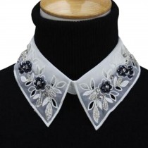 Fashionable Shirt Collar Fake Collar Detachable Stand Collar False Collar Neckband-White #09