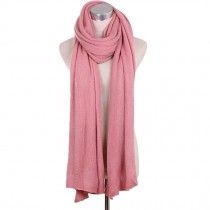 Lady's Stylish Pure Colour Scarves Luxurious Pashmina Scarf Knitted scarf Pink