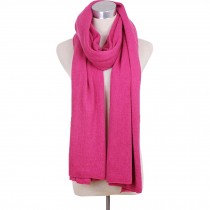 Lady's Stylish Pure Colour Scarves Luxurious Pashmina Scarf Knitted scarf Rose