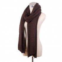Lady's Stylish Pure Colour Scarves Luxurious Pashmina Scarf Knitted scarf Brown