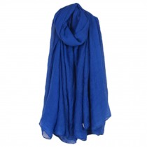 Womens Fashion Solid Scarves Comfortable Scarf Shawl Wrap Neck Wear, Blue