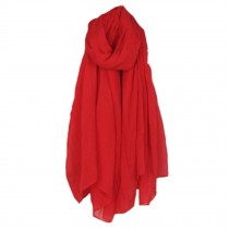 Womens Fashion Solid Scarves Comfortable Scarf Shawl Wrap Neck Wear, Red