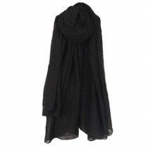 Womens Fashion Solid Scarves Comfortable Scarf Shawl Wrap, Black