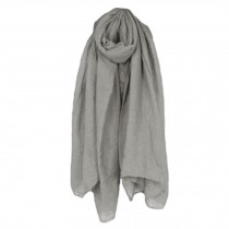 Womens Fashion Solid Scarves Comfortable Scarf Shawl Wrap, Grey