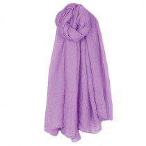 Womens Fashion Solid Scarves Comfortable Scarf Shawl Wrap Neck Wear Light Purple