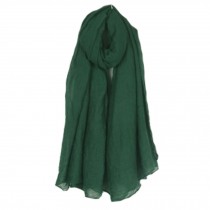Womens Fashion Solid Scarves Comfortable Scarf Shawl Wrap Neck Wear, Deep Green