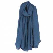 Womens Fashion Solid Scarves Comfortable Scarf Shawl Wrap Neck Wear, Denim Blue