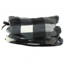 Unisex Fashion Scarf Loop Scarfs Warm Headscarf Head Wrap Scarves, Grey/Grid