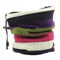 Unisex Warm Scarf Loop Scarfs Headscarf Head Wrap Neck Scarves, Purple/Stripe