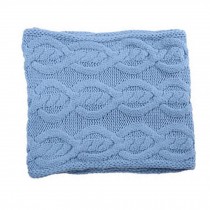 Premium Warm Knit Scarf Infinity Knitted Scarves Neck Scarfs Wrap, Light Blue