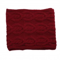 Premium Winter Warm Knit Scarf Infinity Knitted Scarves Neck Scarfs Wrap, Wine