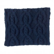 Premium Warm Knit Scarf Infinity Knitted Scarves Neck Scarfs Wrap, Deep Blue