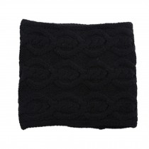 Premium Winter Warm Knit Scarf Infinity Knitted Scarves Neck Scarfs Wrap, Black