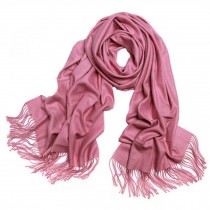 Ladies Elegant Scarf Comfortable Scarves Shawl Wrap Solid Color, Rubber red