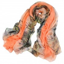 Womens Elegant Fashion Scarf Comfortable Scarves Shawl Wrap, Orange