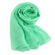 Oversized Silk Scarf Shawl Beach Wrap Scarves Neckerchief, Light Green