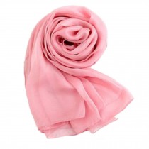 Oversized Premium Silk Scarf Shawl Beach Wrap Scarves Neckerchief, Pink