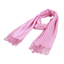 Stylish Cashmere Shawl Luxurious Pashm Tassel Soft Warm Scarf Pink