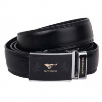 Mens Artificial Leather Belt Strap Bales Catch, Black Waistband Fashional Belts