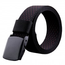Black/Red Fashionable Mens Canvas Belts Casual Knitting Belt Bales Catch