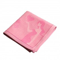 Cotton Handkerchief with Decorative Pattern,A Series Of Pure Dancers,Pink