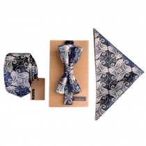 Fashion Formal/Informal Ties Set, Necktie/Bow Tie/Pocket Square Necktie Knots