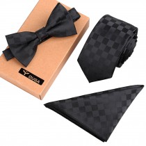 Formal/Informal Ties Set Necktie/Bow Tie/Pocket Square For Mens Necktie Pattern