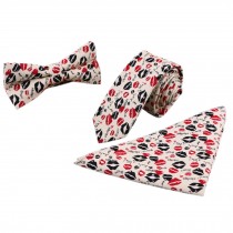 3 PCS Fashionable Casual Formal/Informal Necktie/Bow Tie/Pocket Square P