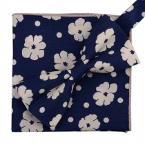 Korean Formal/Informal Bow Tie Pocket Square Casual Cotton Handkerchief #07