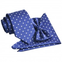 High-end Mens Neckties Bow Tie Pocket Square Formal Wedding Necktie B