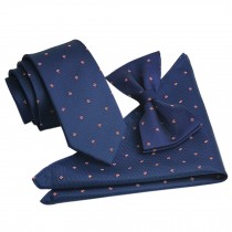 High-end Mens Neckties Bow Tie Pocket Square Formal Wedding Necktie F