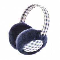 Small Plaid Super Comfy Cute Girls , Lovely  Earmuffs For The Winter  / Soft And Warm