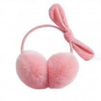 Girl's Bow Super Soft Earmuffs Winter Earmuffs Ear Warmers,Pink
