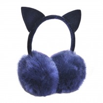 Lovely Cat Ears Super Soft Earmuffs Winter Earmuffs Ear Warmers, Navy