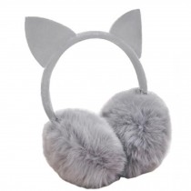 Lovely Cat Ears Super Soft Earmuffs Winter Earmuffs Ear Warmers, Gray
