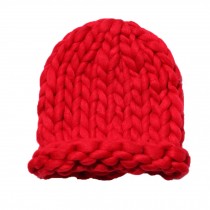 Soft Winter Crochet Cap Hat, Classic Style, High-Quality Wool cap, Red