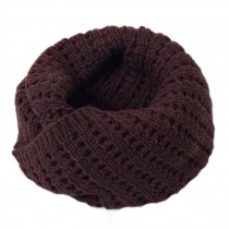 Winter Warm Knit Scarf Knitted Scarves Loop Scarfs Neck Wrap,Brown