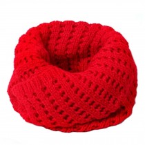 Winter Warm Knit Scarf Knitted Scarves Loop Scarfs Neck Wrap,Red