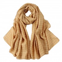 Grid Scarves Winter Warm Female Scarves Infinity scarf/shawl,Yellow